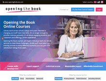 Tablet Screenshot of openingthebooktraining.com